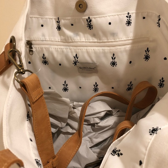 Hearth Hand Magnolia White Leather Satchel Bag - Picture 4 of 5